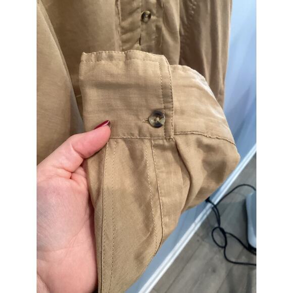 Free People Womens Cloud Batiste Top XS Beige Tan Romantic Poet Cottagecore NEW - Picture 12 of 15